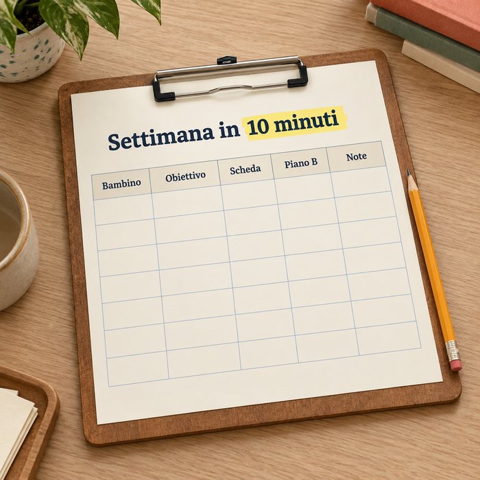 Il Planner Settimana in 10 minuti su un portablocco