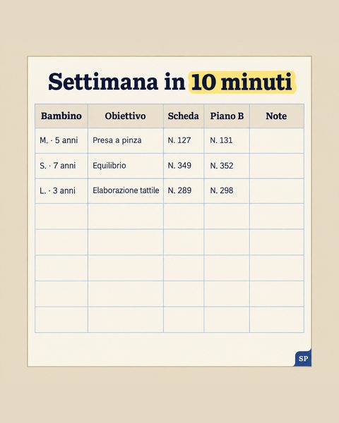 Il planner settimanale
