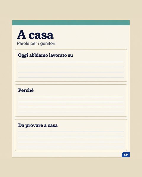 Un foglio per i genitori